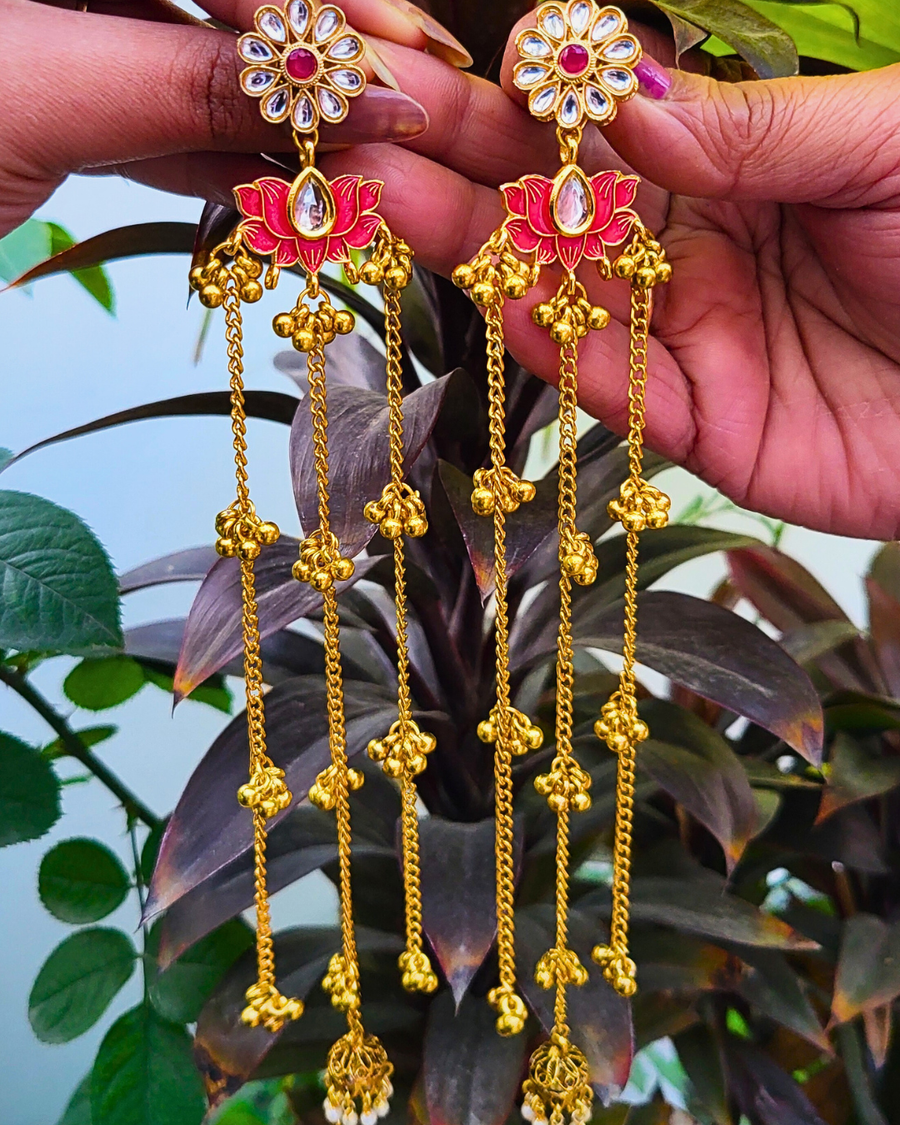 gulabi noor jhumki
