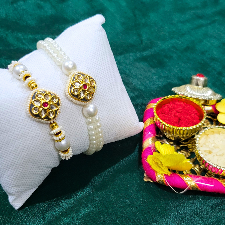 Grey Meenakari Rakhi