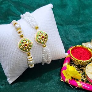 Light Green Meenakari Rakhi