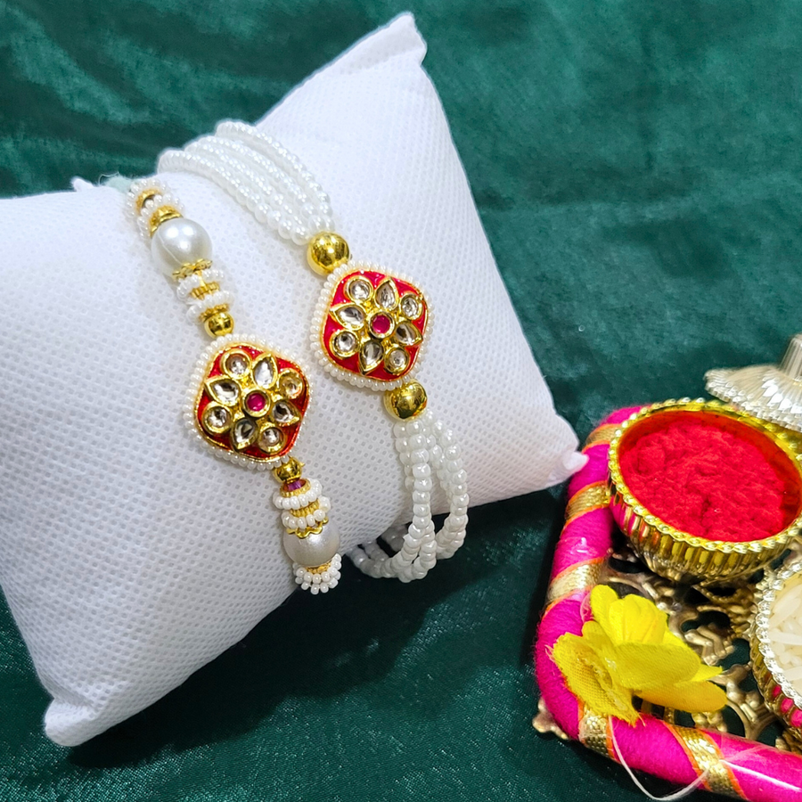 Red Meenakari Rakhi