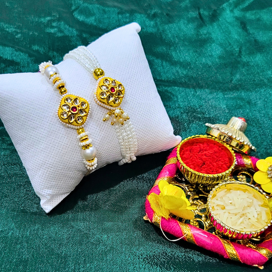 Yellow Meenakari Rakhi