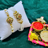 Dark Green Meenakari Rakhi