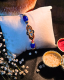 Royal Kundan Twin Heart Rakhi