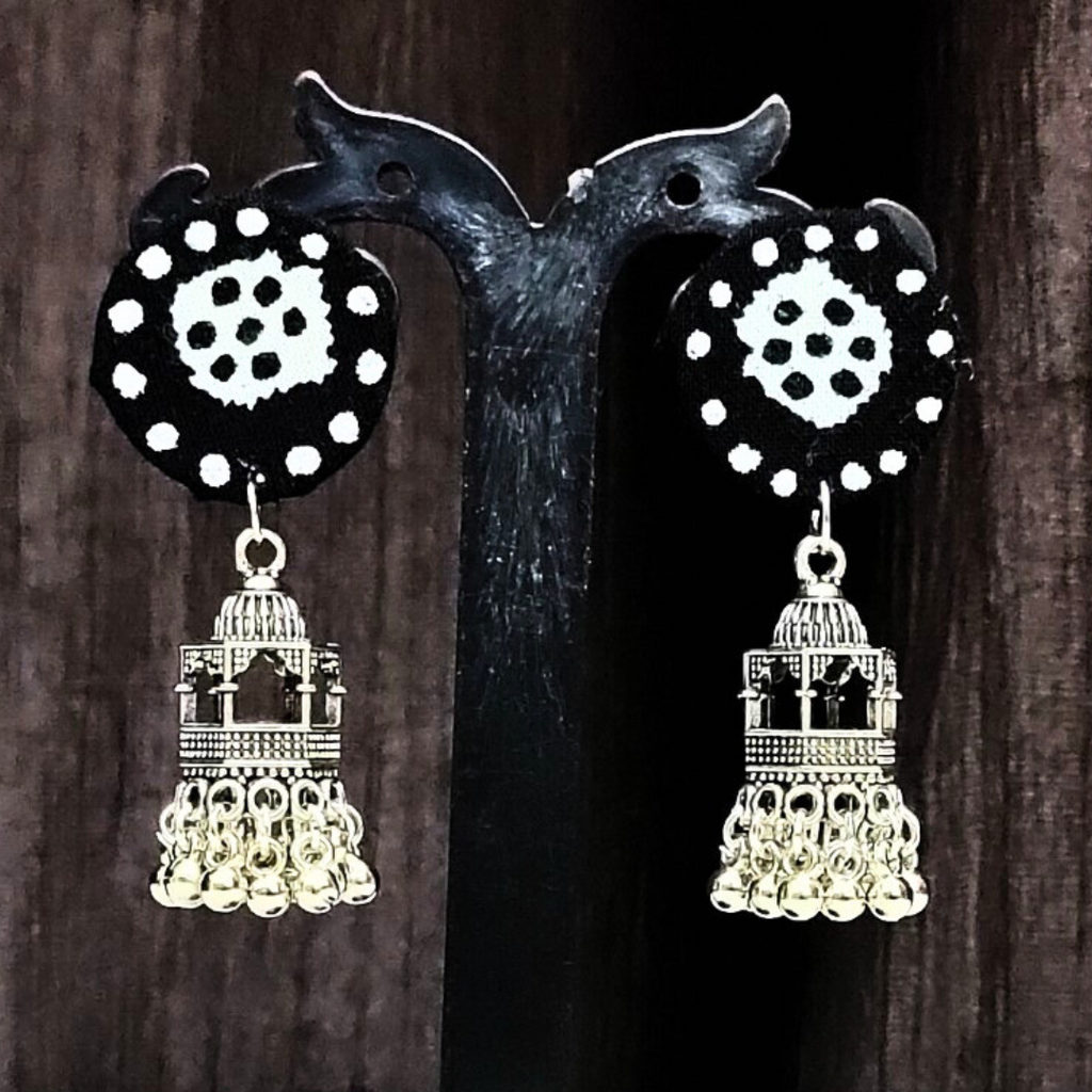 Black Fabric Jhumka