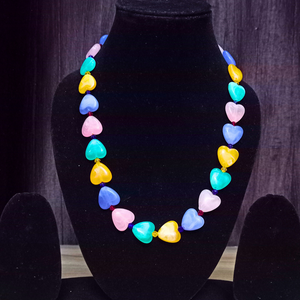 Multicolour heart neckpiece