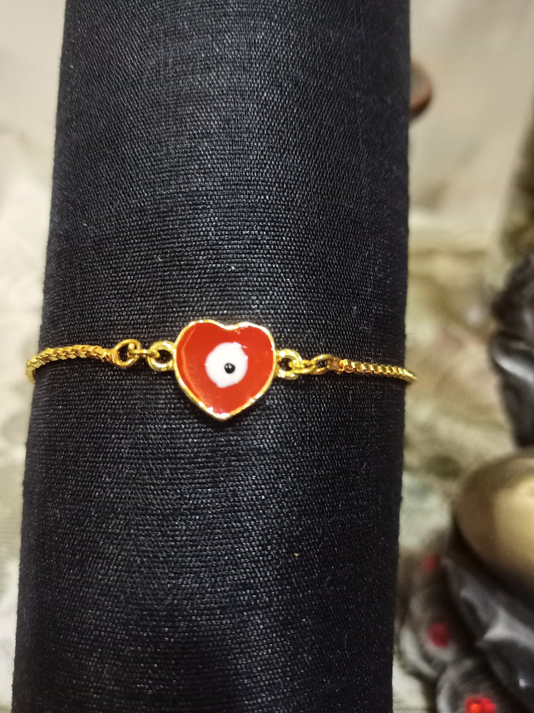 EVIL EYE HEART SHAPE BRACELET