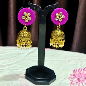 fabric jhumki