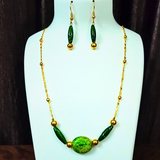 Green seep beads chain set