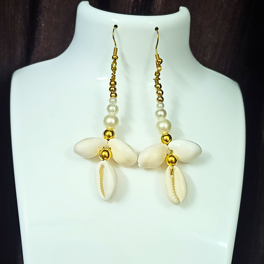 Long Cowrie earrings