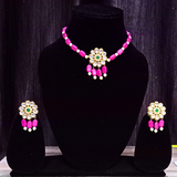 Flower kundan choker set