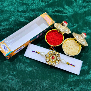 Flower stone rakhi
