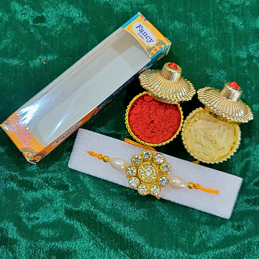 Flower stone rakhi